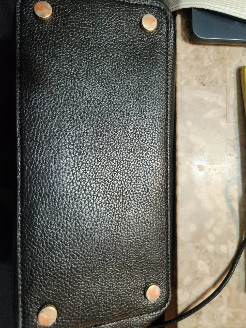 Michael Kors Black Pebbled Leather Tote Bag - Picture 6 of 8